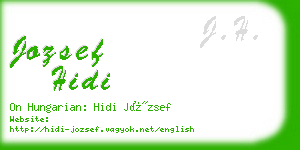 jozsef hidi business card